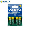 Pila Recargable AA 1,2v 2600 mAh Blister 4 pilas VARTA
