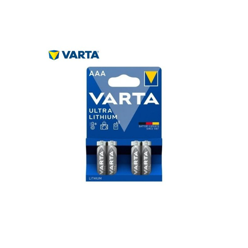 Pila Litio AAA 1,5v Profesional Blister 4 pilas VARTA