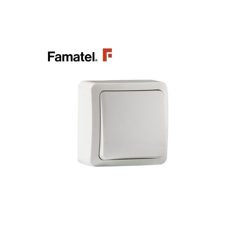 Mecanismo superficie Serie 7000 Conmutador 10A-220V Blanco FAMATEL