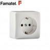 Mecanismo superficie Serie 7000 Base 2P+T 16A-220V Blanco FAMATEL
