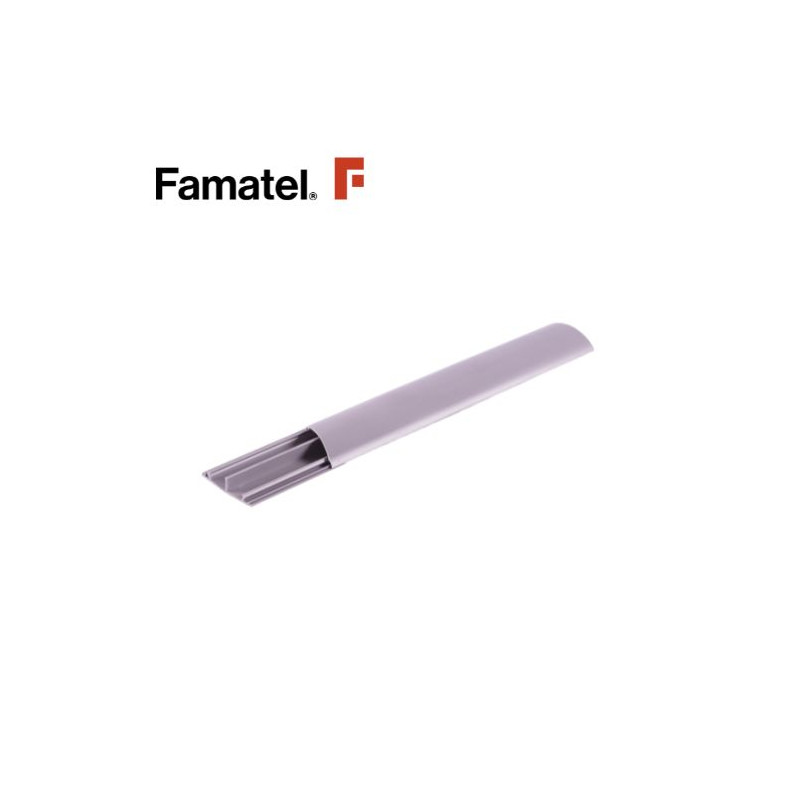 Canal mini 70x16mm 2 metros Gris para suelo adhesiva FAMATEL C10