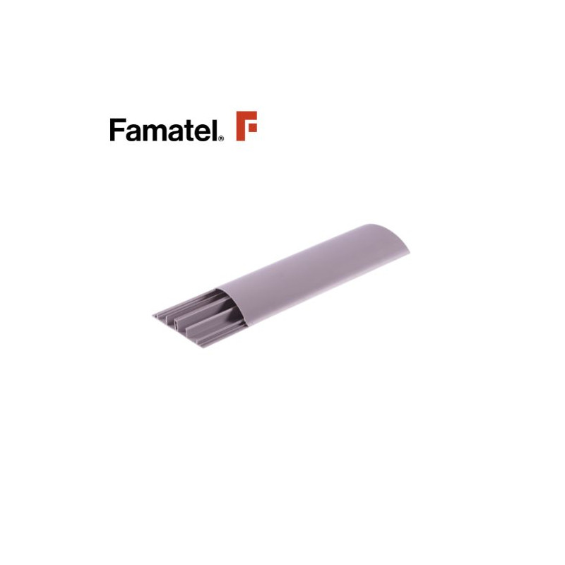 Canal mini 90x18mm 2 metros Gris para suelo adhesiva FAMATEL C10