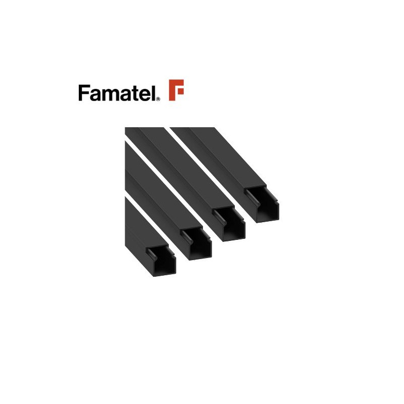 Canal mini 10x15mm 2 metros Negra adhesiva FAMATEL C35