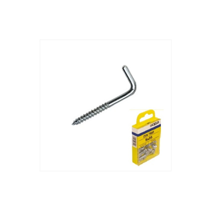 Alcayata roscada Diámetro 16x30 mm cincado Blister de 22 unidades CELO