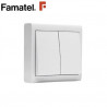 Mecanismo superficie Serie 8000 Conmutador doble 10A-220V FAMATEL