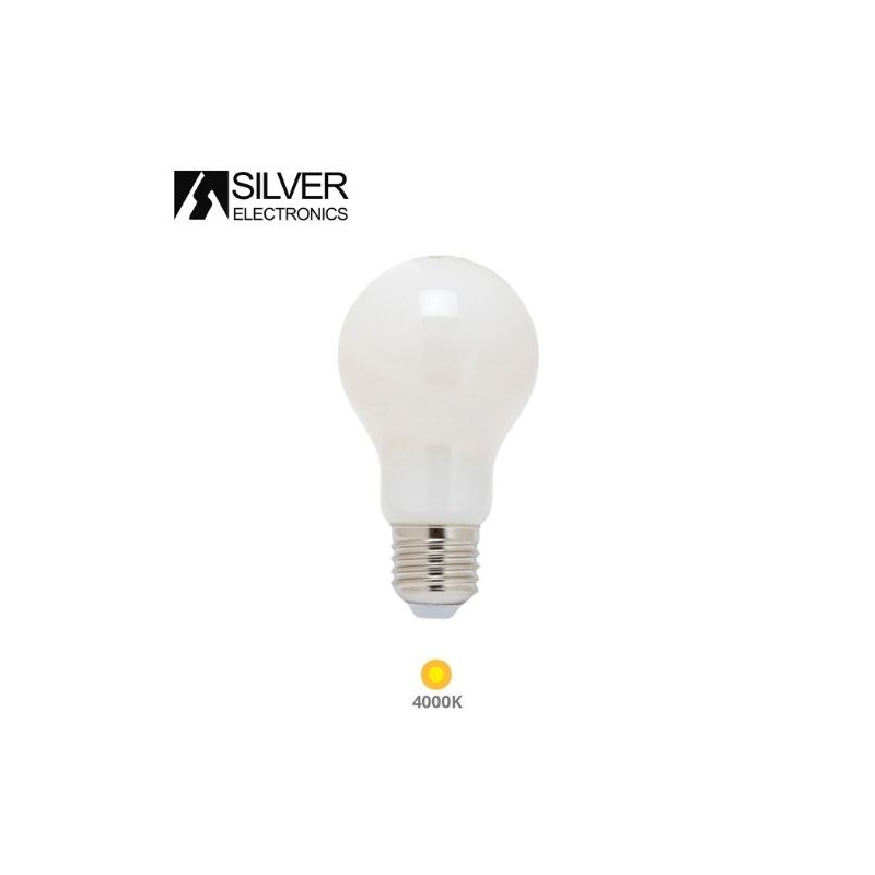 Bombilla Estándar LED E27 7,2w 4000K 1521Lm (Energy CLASE A) 220V SILVER C10