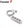 Base 4 Tomas TT 3x1,5mm 1,5 metros de cable Ecosockets (A) FAMATEL C10