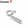 Base 5 Tomas TT 3x1,5mm 1,5 metros de cable Ecosockets (A) FAMATEL C10