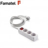 Base 3 Tomas TT 3x1,5mm 3 metros de cable con interruptor Ecosockets (B) FAMATEL C10
