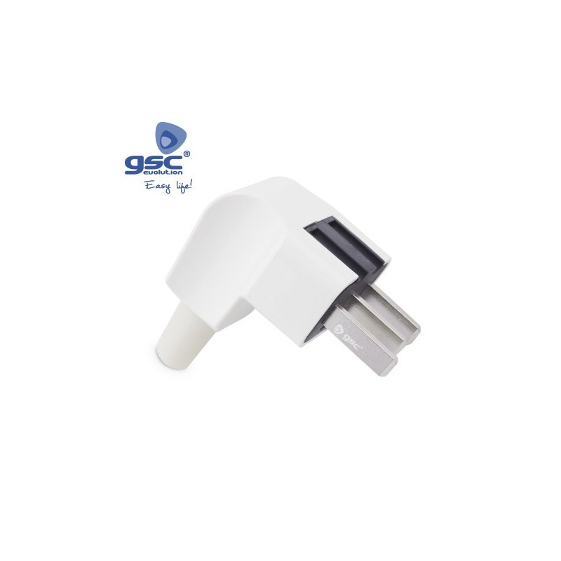 Clavija 25A 220V TT Lateral Blanco 6000w Para hornos y cocinas Retractilado GSC C10/100