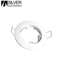 Aro redondo fijo Blanco GU10 Incluido Diámetro 78mm Diámetro empotramiento 55mm SILVER C1