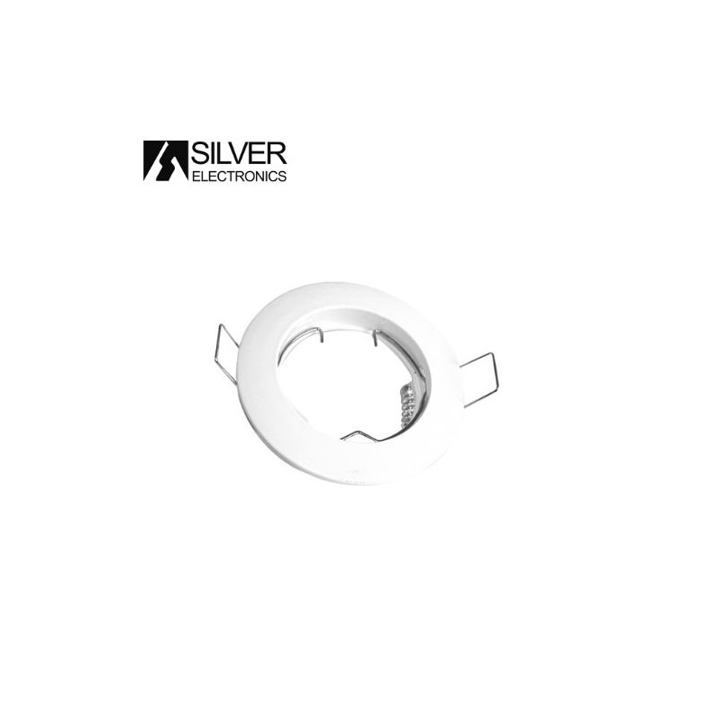 Aro redondo fijo Blanco GU10 Incluido Diámetro 78mm Diámetro empotramiento 55mm SILVER C1
