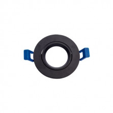 Aro redondo basculante Negro GU10 No incluido Diámetro 85mm Diámetro empotr. 75mm BOLT SILVER C1