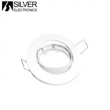 Aro redondo basculante Blanco GU10 Incluido Diámetro 83mm Diámetro empotramiento 75mm SILVER C1