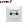 Mecanismo empotrar Serie HABITAT15 Base TV Blanco FAMATEL / 6