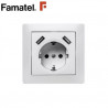 Mecanismo empotrar Serie HABITAT15 Toma + 2 USB Blanco FAMATEL / 6