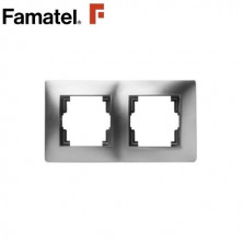 Embellecedor Serie HABITAT15 2 modulos Color Aluminio FAMATEL / 25