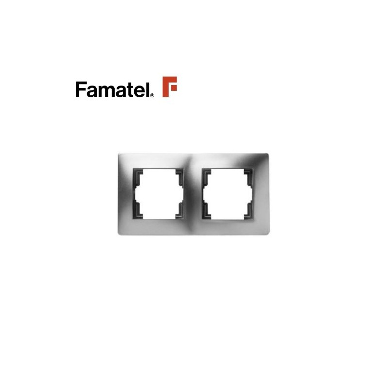 Embellecedor Serie HABITAT15 2 modulos Color Aluminio FAMATEL / 25