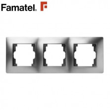 Embellecedor Serie HABITAT15 3 modulos Color Aluminio FAMATEL / 20