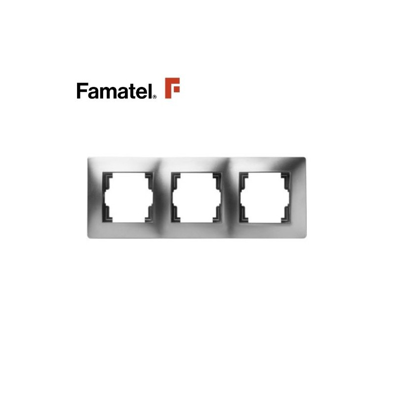 Embellecedor Serie HABITAT15 3 modulos Color Aluminio FAMATEL / 20