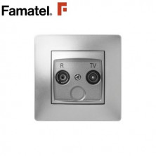 Mecanismo empotrar Serie HABITAT15 Base TV Color Aluminio FAMATEL / 6