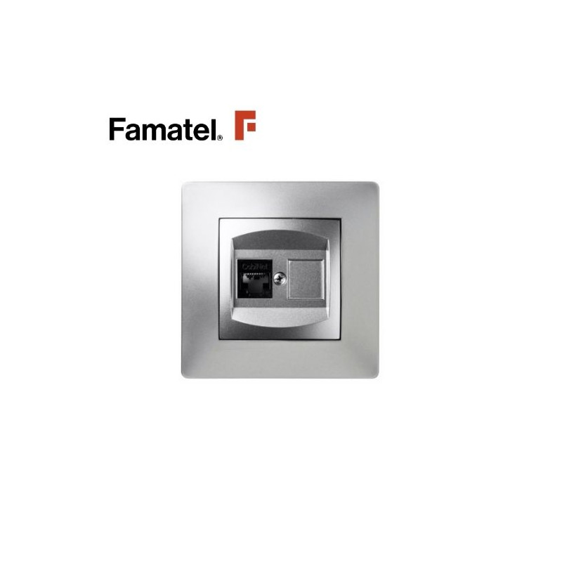 Mecanismo empotrar Serie HABITAT15 Toma RJ45 Color Aluminio FAMATEL / 6