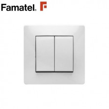 Mecanismo empotrar Serie HABITAT15 Interruptor Conmutador Doble 10A Blanco FAMATEL / 12
