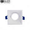 Aro cuadrado basculante Blanco GU10 NO Incluido 90 x 90mm Diámetro empotramiento 80mm BOLT SILVER C1