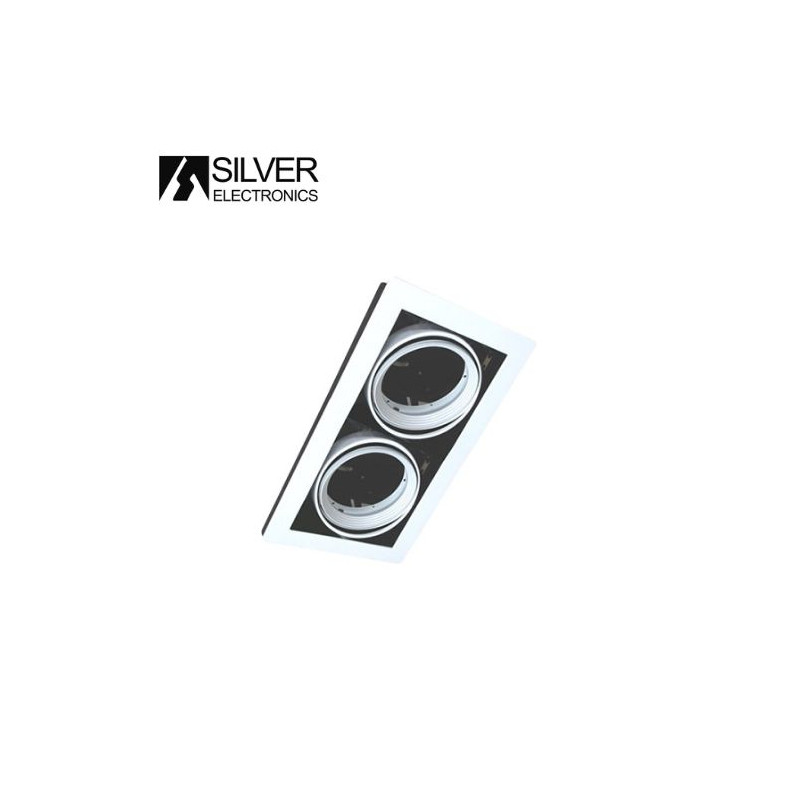 Luminaria Kardan para 2 AR111 LED GU10 Incluidos SILVER UUS