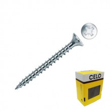 Tornillo VELOX rosca completa cabeza avellanada PZ 4,5x60mm cincado Caja 250 uds. CELO