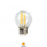 Bombilla Esférica LED E27 4w 3000K 450Lm FILAMENTO Transparente 220V PREMIUM SILVER ÚLTIMAS UNIDADES