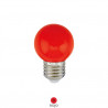 Bombilla Esférica LED E27 1w Rojo DECORATIVA IP44 220V PREMIUM SILVER C10
