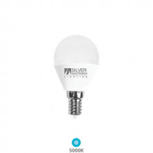 Bombilla Esférica LED E14 7w 5000K 620Lm 220V PREMIUM SILVER C10
