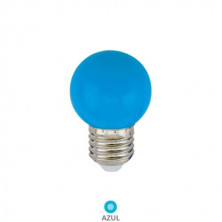 Bombilla Esférica LED E27 1w Azul DECORATIVA IP44 220V PREMIUM SILVER C10