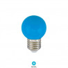 Bombilla Esférica LED E27 1w Azul DECORATIVA IP44 220V PREMIUM SILVER C10