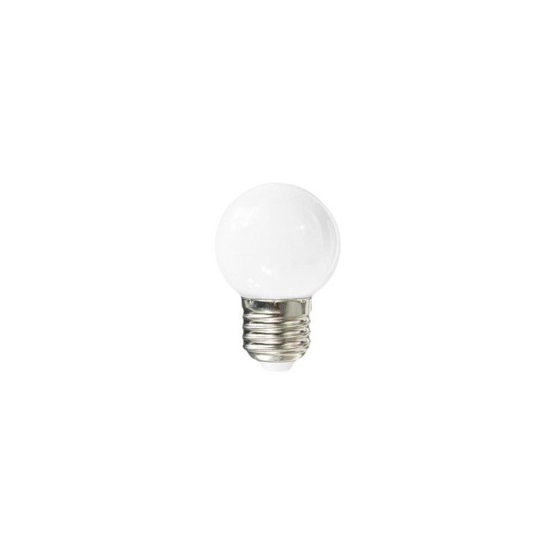 Bombilla Esférica LED E27 1w Blanco DECORATIVA IP44 220V PREMIUM SILVER C10