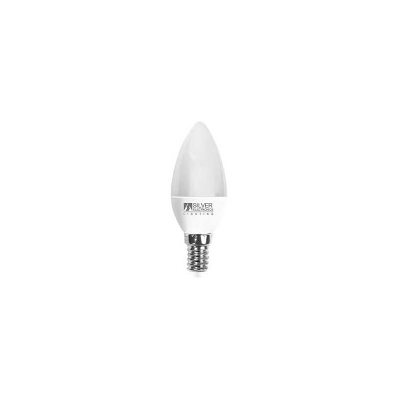 Bombilla Vela LED E14 REGULABLE 5w 3000K 300Lm 220V PREMIUM SILVER C1
