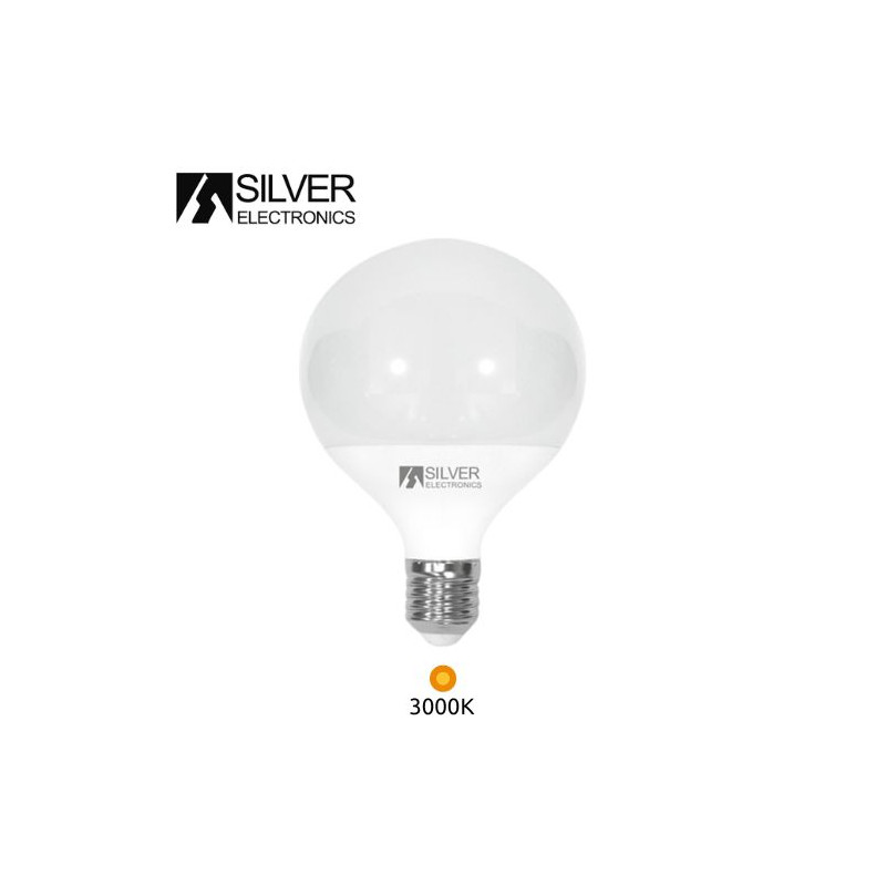 Bombilla Globo LED E27 G95 12w 3000K 1150Lm 220V PREMIUM SILVER C1