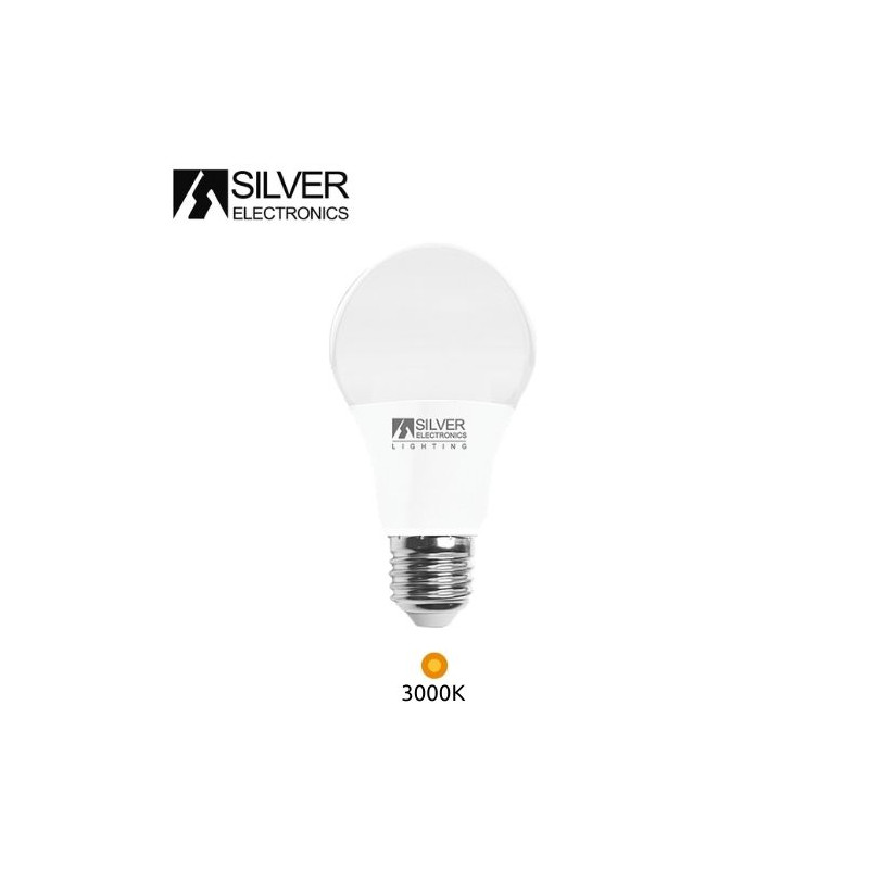 Bombilla Estándar LED E27 15w 3000K 1650Lm 220V PREMIUM SILVER C10