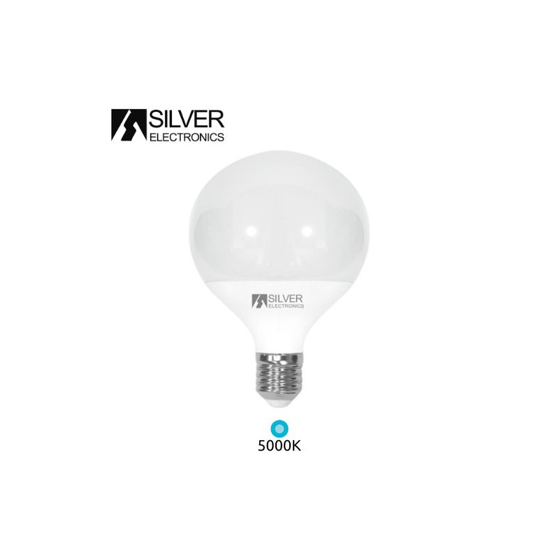 Bombilla Globo LED E27 G95 12w 5000K 1150Lm 220V PREMIUM SILVER C1