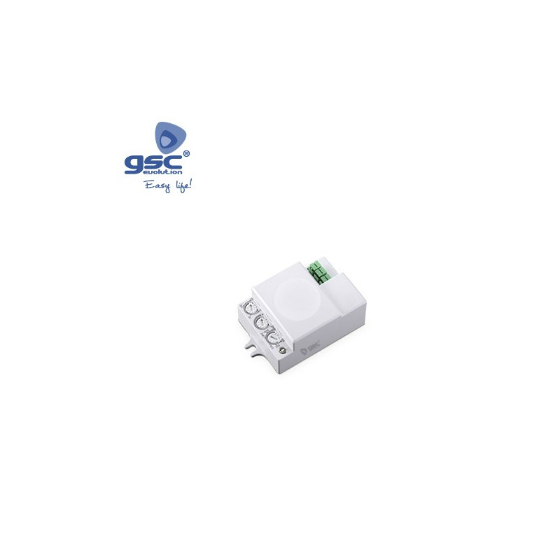 Detector movimiento microondas Empotrable Regulable techo o luminarias 39,4 x 54,5 x 25 mm 220V GSC
