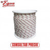 Cuerda Poliéster Driza-Trenzada 8mm Blanco Distintivo Rollo 100m EGEA