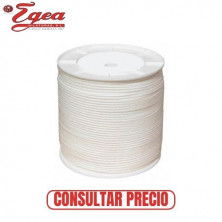 Cuerda Poliéster Driza-Trenzada 8mm Blanco Rollo 100m EGEA