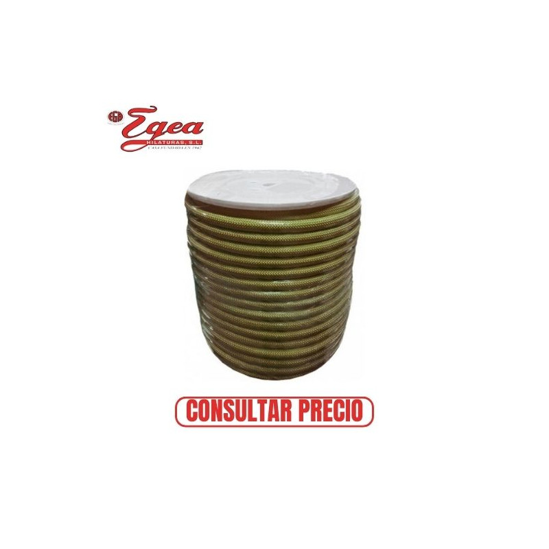 Cuerda Poliéster Driza-Trenzada 8mm Kaki Rollo 100m EGEA