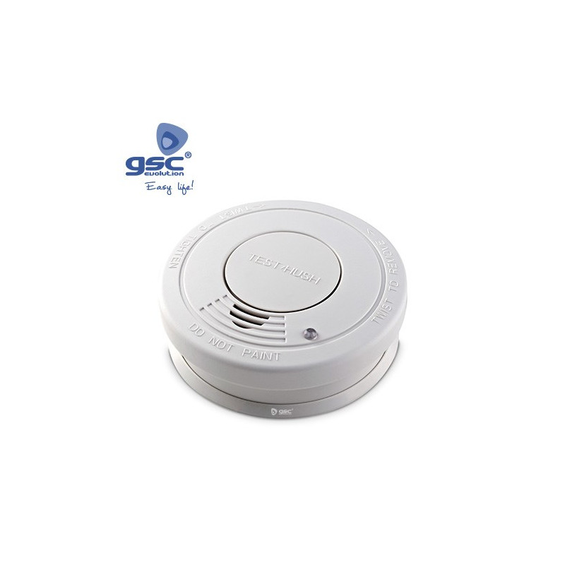 Alarma de humo fotoeléctrica Diámetro 100 x 30 mm Pila 9v Blister GSC C1/40
