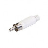 Conector RCA Macho Blanco plastico AVALVA