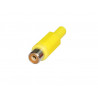 Conector Hembra aerea RCA audio plastico. Amarilla