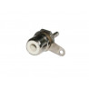 Conector Hembra RCA fijacion a rosca. Blanca