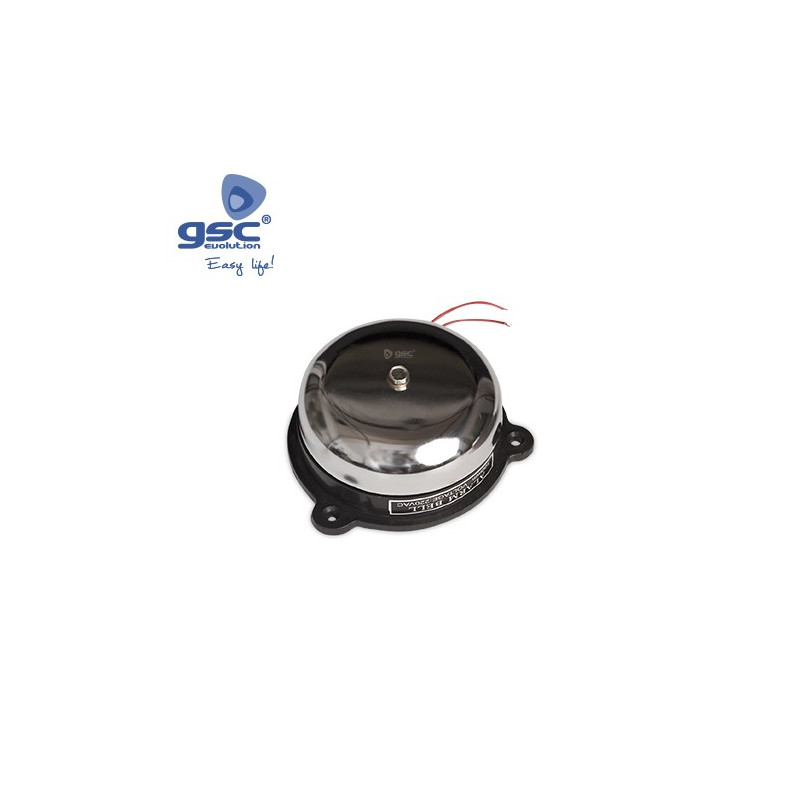 Timbre Campana circular de Acero Diámetro 75mm 86db 220V Para montar en superfice 220V GSC C1/100