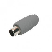 Conector Macho TV 9.5mm recto. Gris